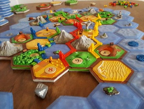 great race scenario settlers catan style toy game accessories boardgame fun little mini variant world 3d print model - Mito3D