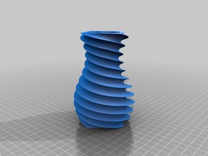 santana espiral vaso decoração personalizado 3d print model - Mito3D