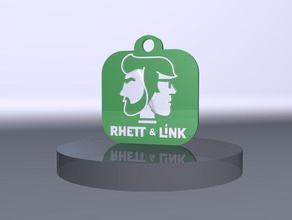 rhett eslabón clave de la cadena llaveros gmm bueno mítico mañana logotipo 3d print model - Mito3D