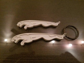 jaguar trousseau de clés porte-clés 3d print model - Mito3D