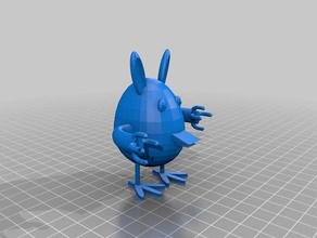 egg monster schießt mit Lasern 3d drucken 3d print model - Mito3D