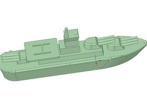 couraçado de batalha naval brinquedos jogos 3d print model - Mito3D