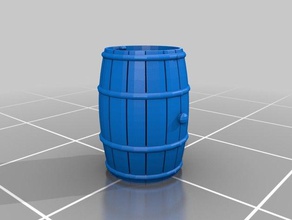 wooden barrel wine rundlet 3d printing 155 160 28mm 30mm hordes liquor scenario tabletop terrain model wargame wargaming warmachine 3d print model - Mito3D