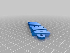 akshaytext nome keyfob portachiavi organizzazione personalizzato 3d print model - Mito3D