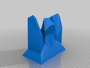 mountain buildings structures abstract art blender high school regis student project 3d print model - Mito3D