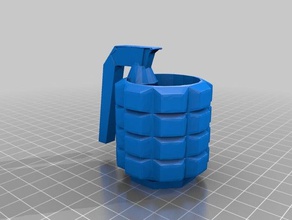 granata mug +versione apribottiglie cucina pranzo 3d print model - Mito3D