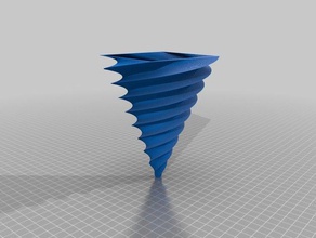 meine kundengebundene quadratische vase sieht aus wie Schraube Dekor 3d print model - Mito3D