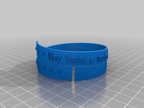 audrey spiral poem bracelet mark 2 art customized 3d print model - Mito3D