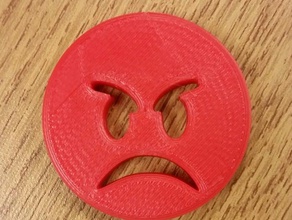 angry emoji moedas emblemas 3d print model - Mito3D