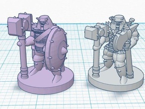 dnd dwarf 3d printing dungeons dragons miniature 3d print model - Mito3D