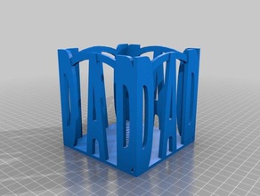 dad pen holder 3d printing printed penholder box father fathers day 3d print model - Mito3D