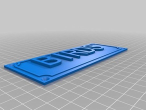 sign2 kuşlar işaretler logoları özelleştirilmiş 3d print model - Mito3D