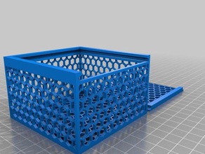 hexagonal do furo de caixa 60x60xh50 recipientes personalizado 3d print model - Mito3D