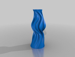 fracvase3 decoração fractal espiral vaso torcida 3d print model - Mito3D