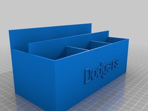 dodgers remote holder containers customized 3d print model - Mito3D
