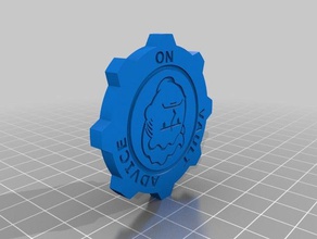 fallout decision coin thicker engraving coins badges 3d print model - Mito3D