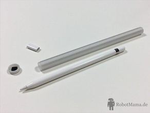 apple-Bleistift-adapter der Fall ist Container kundengebundene Federmäppchen robotmama 3d print model - Mito3D