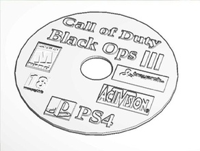 call duty black ops iii disk 3d printing ops3 dutyblackops3 ps4 3d print model - Mito3D