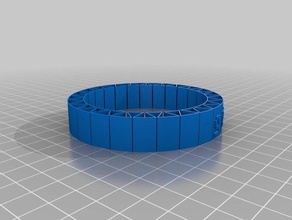 mon personnalisés flexible nom de bracelet bracelets 3d print model - Mito3D