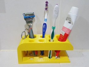 bathroom arrangertooth brush holder accessories razor toothbrush head stand 3d print model - Mito3D