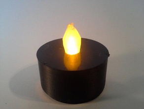 teacup led candle electronics 3d print model - Mito3D