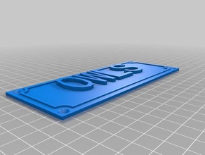 owls sign signs logos customized 3d print model - Mito3D