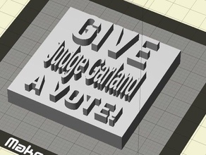 give judge garland vote signs logos 3d print model - Mito3D