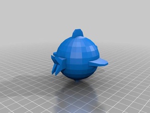 low-poly de pescado los animales 3d print model - Mito3D