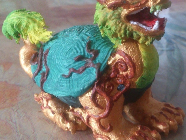 Çince kaplumbağa heykeller Çin ejderha aslan efsane 3D print model - Mito3D