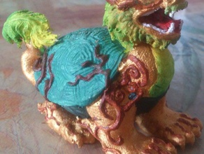 chinise de la tortue sculptures chine dragon lion mythe 3d print model - Mito3D