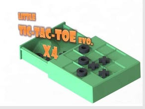tic-tac-toe x4 evo oyunlar 3dprintable çocuklar süper tictactoe tic tac toe Seyahat oyunu 3d print model - Mito3D