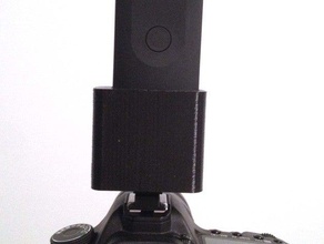 soutien ricoh theta sur la griffe flash de réflexe caméra 360 3d print model - Mito3D