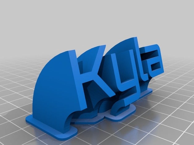 my customized sweeping name plate office 3D print model - Mito3D