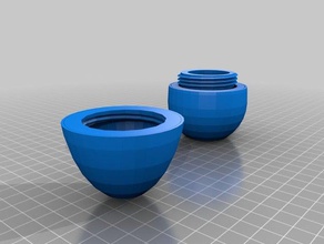 screw together egg-shaped container 3d printing 3d print model - Mito3D