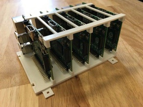 raspberry pi 2 3 cluster rack eletrônica habitação 3d print model - Mito3D