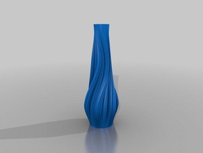 fracvase4 decor fractal twisted vase 3d print model - Mito3D