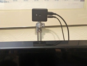 vesa-mounted ball-and-socket monitor camera mount computer customizer 3d print model - Mito3D