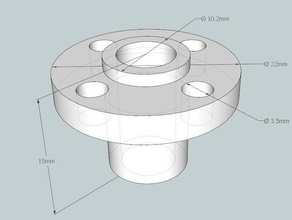 8mm somun acme kurşun vida 50mm parçalar nut leadscrew 3d print model - Mito3D