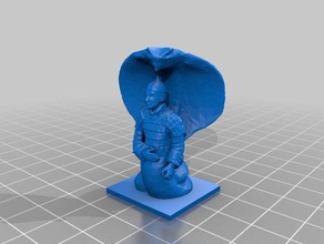 hooded chinese naga toy game accessories china miniature rpg 3d print model - Mito3D