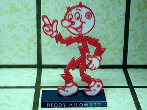 reddy quilowatt seu elétrica servo sinais logotipos 3d print model - Mito3D