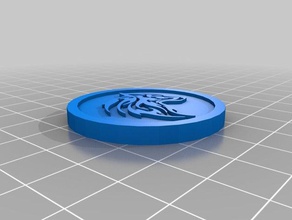 il mio personalizzato lupo token le monete badge 3d print model - Mito3D