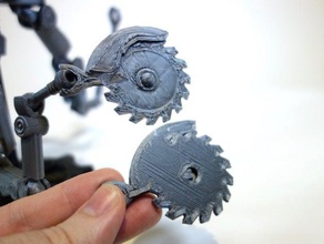 double-sided saw articulated codsworth model robots fallout 4 3d print model - Mito3D