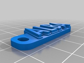 alba estilo de voltaire chaveiros personalizado 3d print model - Mito3D