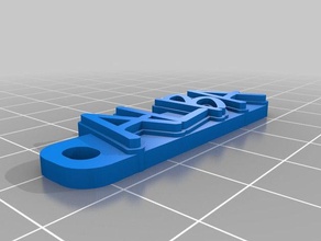 alba estilo deux ombres de porte-clés personnalisé 3d print model - Mito3D