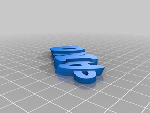 özelleştirilmiş iamburnys adımı keyfobainoa Anahtarlık v2text 3d print model - Mito3D