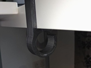 soporte de cable ikea linnmon escritorio organización 3d print model - Mito3D
