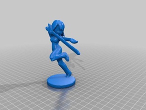 sworddancer poly - Spielzeug Spiel Zubehör 3d print model - Mito3D