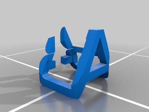 intersected letters art customizer 3d print model - Mito3D