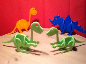 3 dino proje adım inşaat oyuncaklar çocuk oyuncağı dekor dekorasyon dinozor moda çocuklar knick-knack knicks 3d print model - Mito3D
