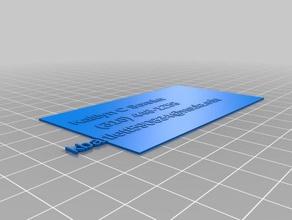 kaitlyn temp name card office customized 3d print model - Mito3D